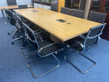 3M Oak Boardroom Table - Grade A