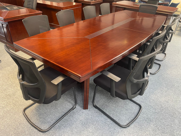 Shelbourne Walnut Veneer Boardroom Table & Wynn Boardroom Chair Bundles