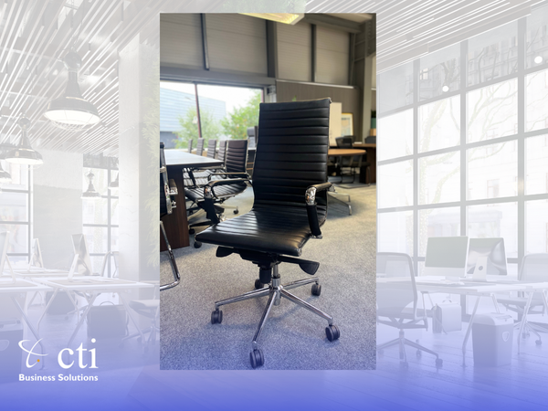 Ex Corporate Black Leather Boardroom Chair