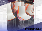 Pedrali Orange/White Canteen Chair - Grade A (Ex-Corporate)