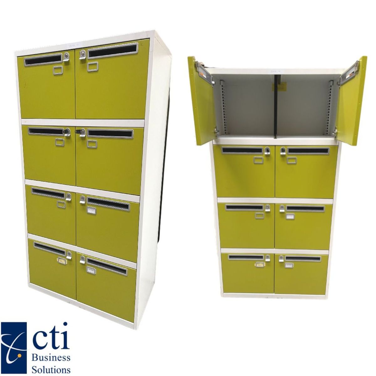 Eight Person Locker With Letter Slot-Grade A – CTI Business Solutions