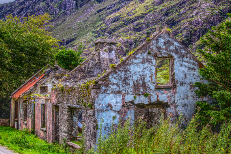 Derelict Beauty on Foot of the Kerry Mountains