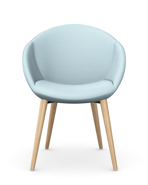 ELENA - Chair, 4 Wooden Legs