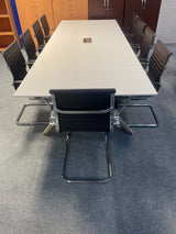 Yeats White Boardroom Table & Aria Boardroom Chair Bundles