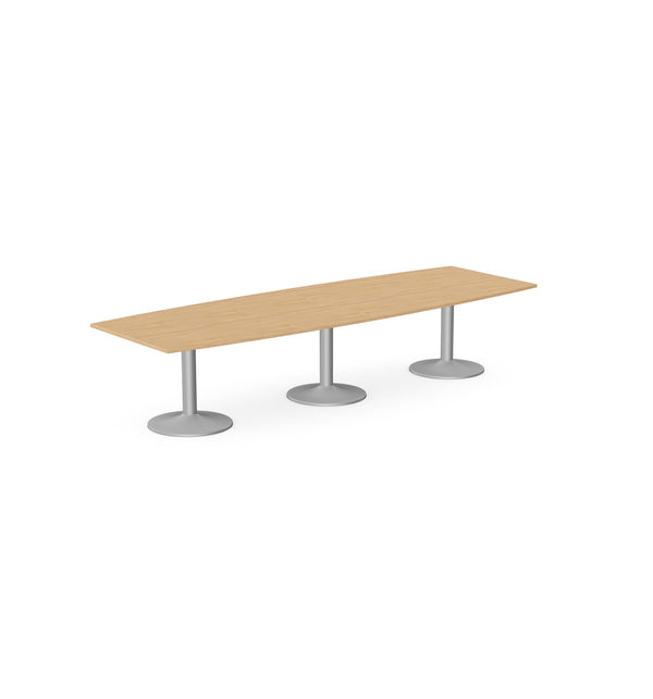 Kito Barrel Meeting Table, Triple Cylinder Leg Base - Size 3500mm x 1200mm