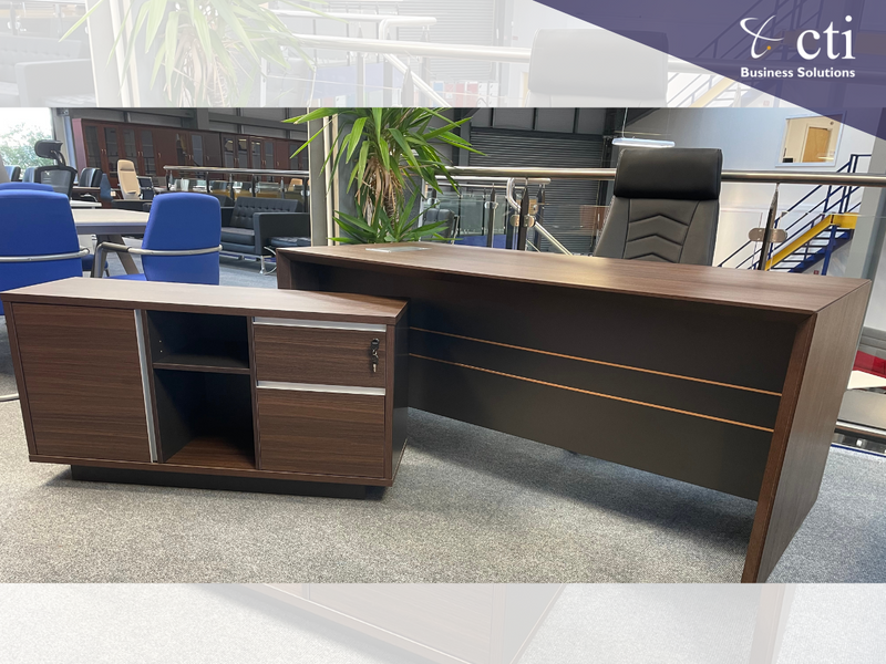 Parnell Executive Desk, Bally Executive Chair & Side Unit