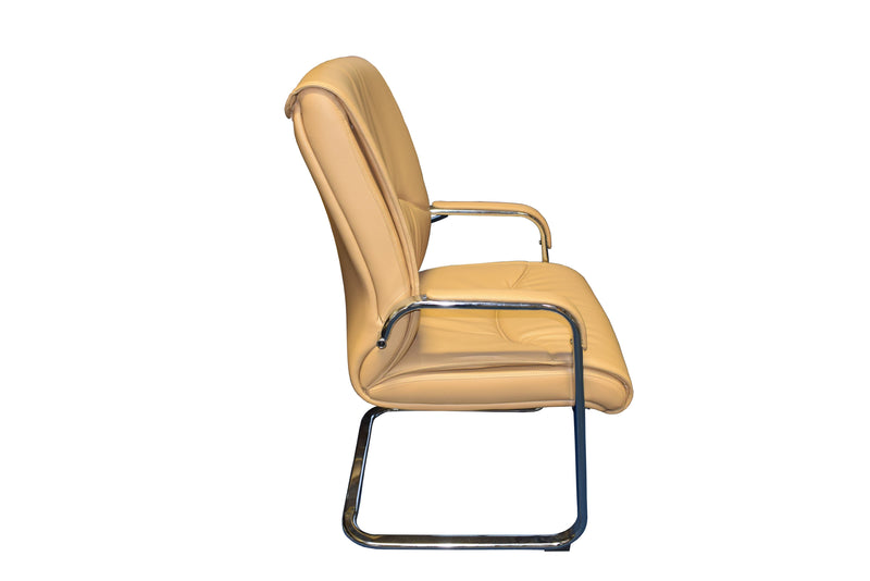 Cream Leather Rio Boardroom Chair