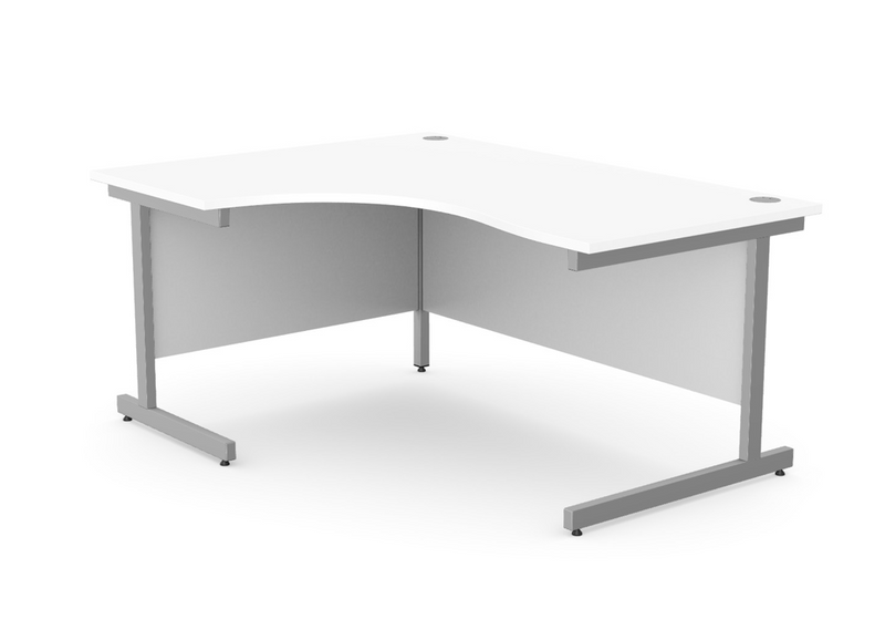 Ashford White Radial Office Desk 1600 x 1200